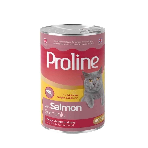 Proline Sos İçinde Et Parçacıklı Somonlu Yetişkin Konserve Kedi Maması