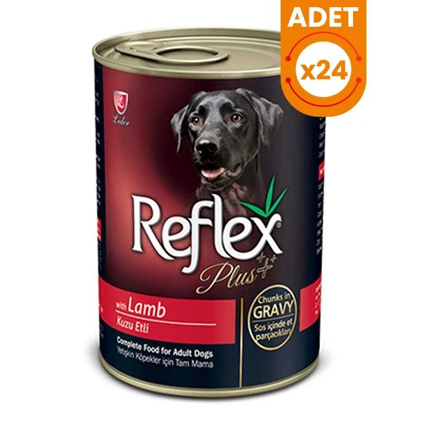 Reflex Plus Kuzulu Yetişkin Konserve Köpek Maması - 24 Adet 400 Gr