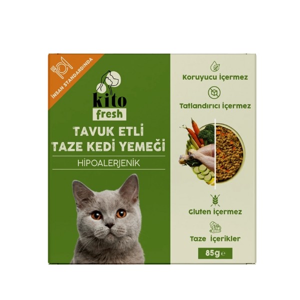 Kito Fresh Tavuk Etli Hipoalerjenik Taze Kedi Yemeği