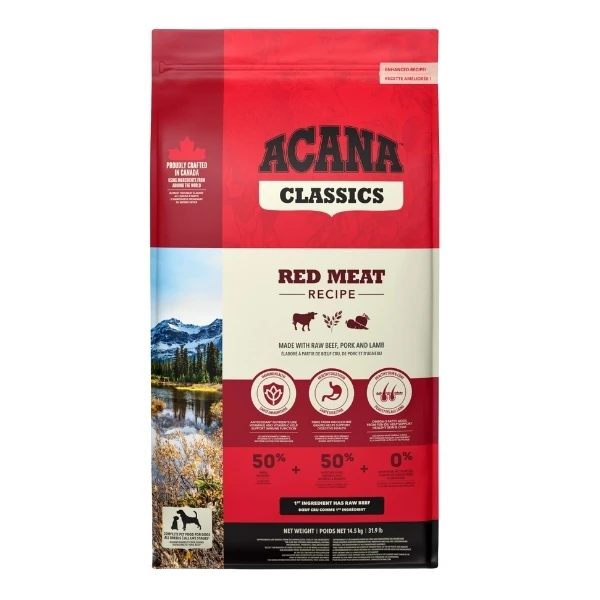 Acana Classics Red Düşük Tahıllı Etli ve Sebzeli Yetişkin Köpek Maması - 14.5 Kg