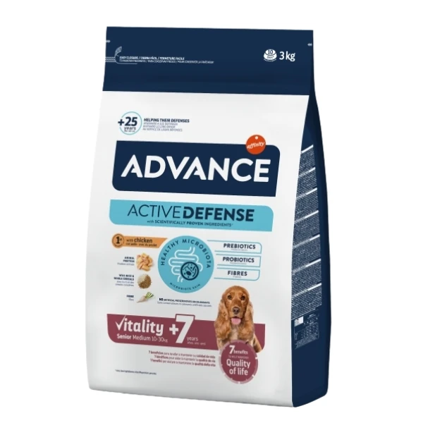 Advance Senior Medium Tavuklu Orta Irk Yaşlı Köpek Maması - 3 Kg