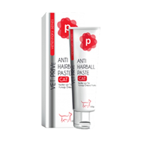Vet Prive veterinary Anti Hairball Paste Kediler için Tüy Yumağı Önleyici Malt Macunu