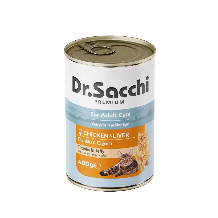 Dr.Sacchi Tavuklu Ciğerli Kedi Konservesi