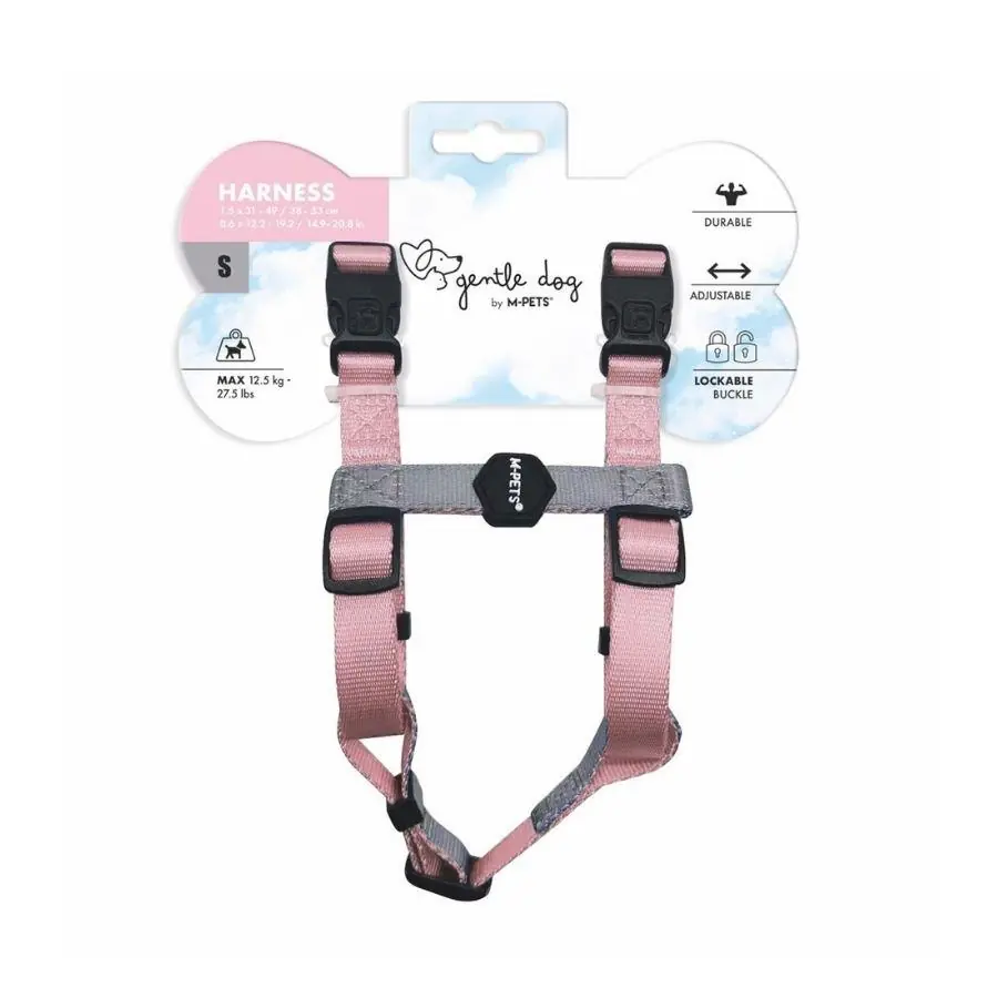 M-Pets Gentle Köpek Göğüs Tasması Pembe S