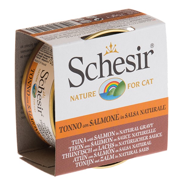 Schesir Ton Balık ve Somonlu Naturel Konserve Kedi Maması