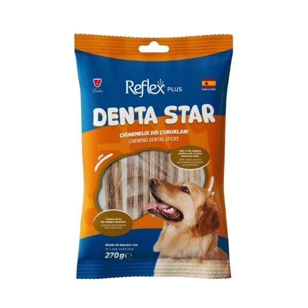 Reflex Plus Denta Star Çiğnemelik Diş Çubukları Büyük Irk Yetişkin Köpek Ödül Maması