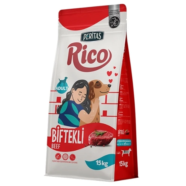 Rico Biftekli Yetişkin Köpek Maması - 15 Kg