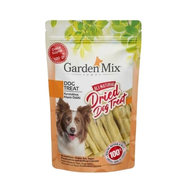 Garden Mix Kurutulmuş Dana Kuyruk Doğal Köpek Ödül Maması