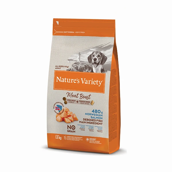 Natures Variety Meat Boost Norveç Somonlu Yetişkin Köpek Maması - 1.5 Kg
