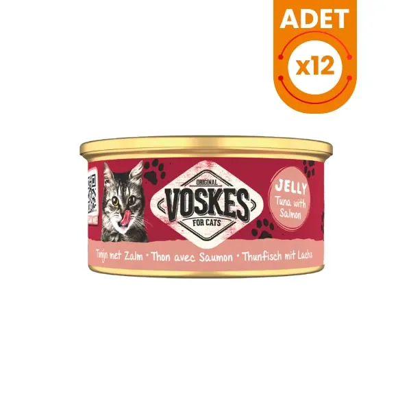 Voskes Ton Balığı ve Somon Yetişkin Konserve Kedi Maması