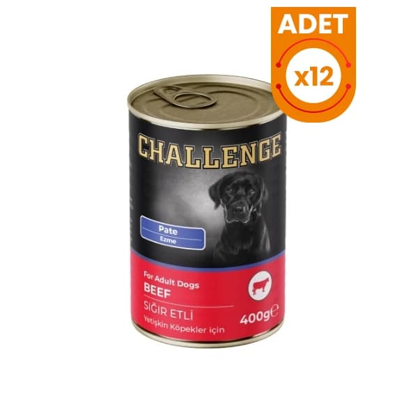 Challenge Pate Sığır Etli Yetişkin Konserve Köpek Maması