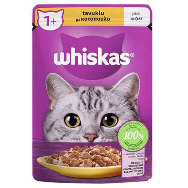 Whiskas Pouch Jöle İçerisinde Tavuklu Yetişkin Konserve Kedi Maması