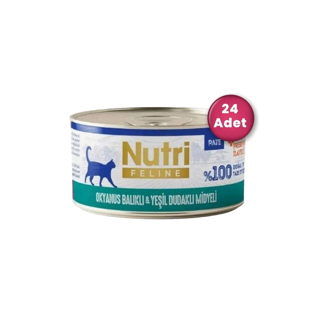 Nutri Feline Okyanus Balıklı ve Yeşil Dudaklı Midyeli Tahılsız Yetişkin Kedi Konservesi