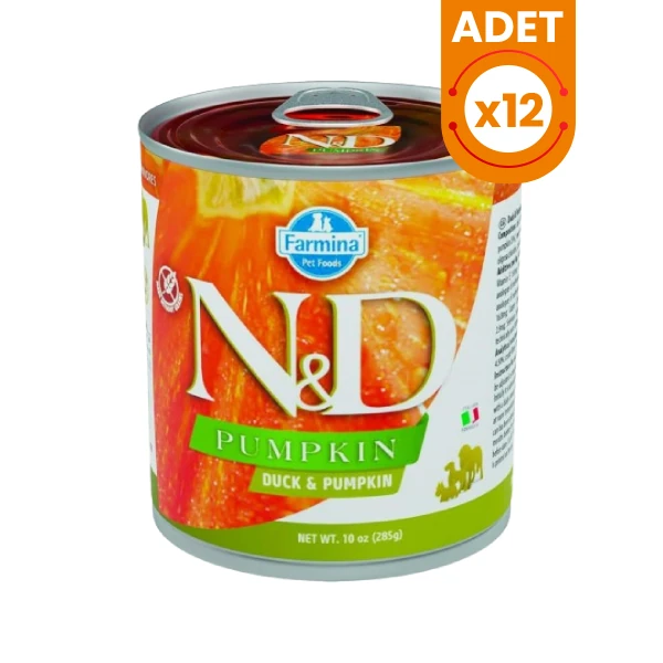 N&D Pumpkin Ördekli ve Balkabaklı Konserve Yaş Köpek Maması - 12 Adet 285 Gr