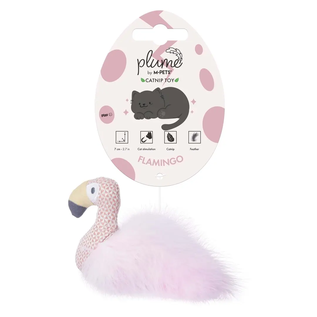 M-Pets Plume Flamingo Catnipli Kedi Oyuncağı
