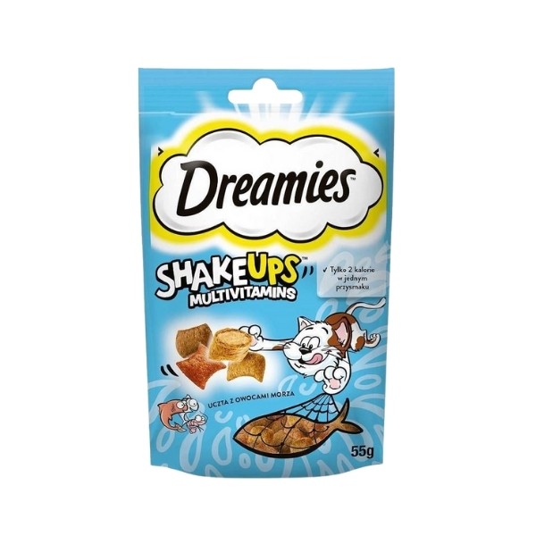 Dreamies ShakeUps Multivitamins Ton Balığı Somon ve Karidesli Kedi Ödül Maması