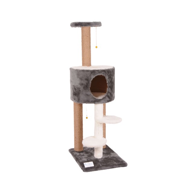 Cat Hause S07 İki Katlı Basamaklı Yuvalı Kedi Tırmalama Evi