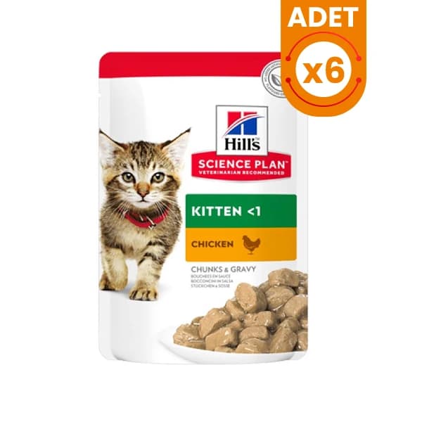 Hills Science Plan Mama ile Kedinizin Sorunlarına Hızlı Çözümler 7 Hills Kitten Tavuklu Pouch Yavru Konserve Kedi Maması