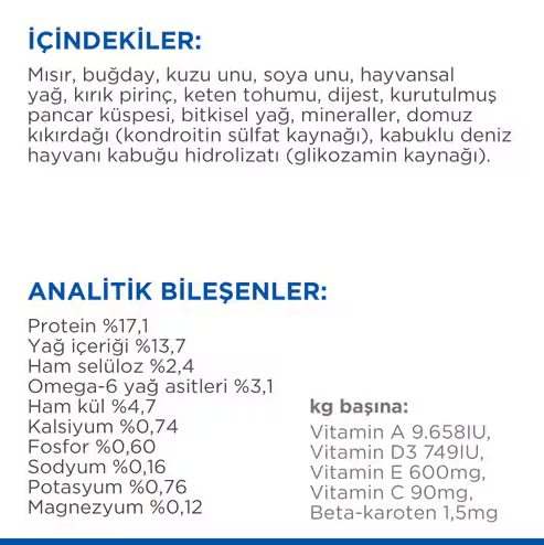 Hills Mature Senior +7 Medium Orta Irk Kuzu Etli Yaşlı Köpek Mamasi