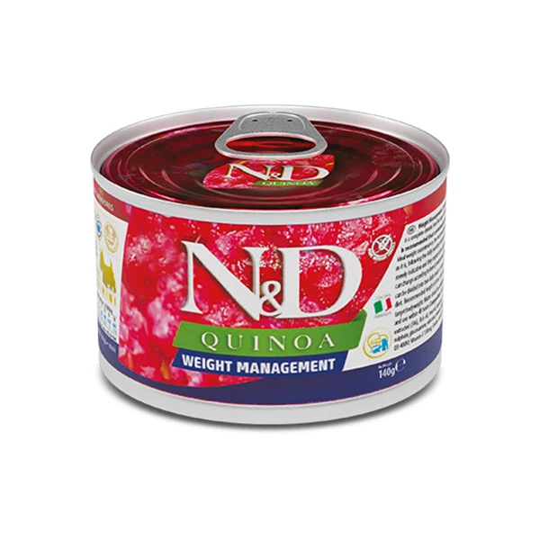 N&D Quinoa Weight Management Kuzu Etli Mini Irk Konserve Yaş Köpek Maması - 1 Adet 140 Gr