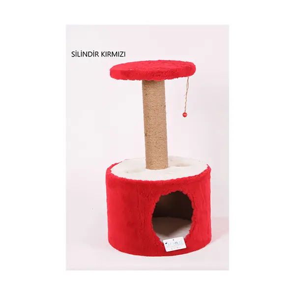 Cat Hause Y02 Silindir Yuvalı ve Tablalı Kedi Tırmalama Evi
