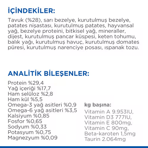 Hills Tahılsız Tavuklu Yaşlı Kedi Maması