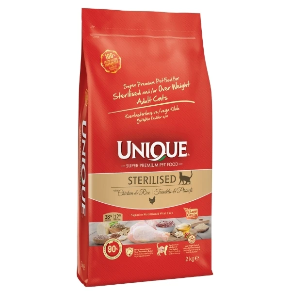 Unique Tavuk Etli Kısırlaştırılmış Yetişkin Kedi Maması - 10+2 Kg Hediyeli