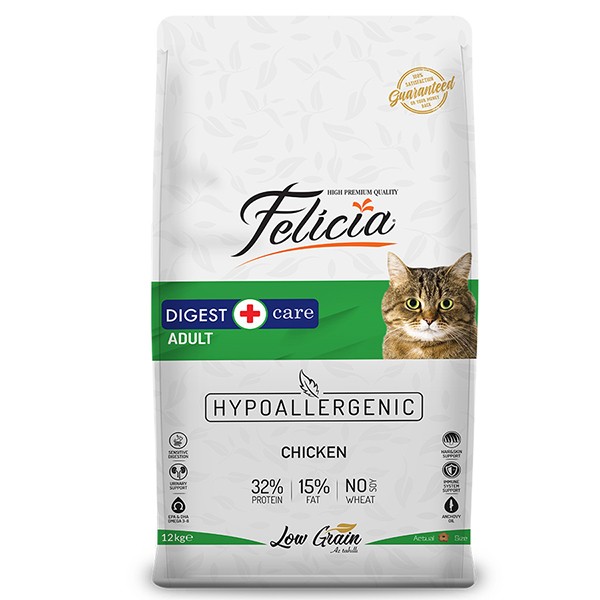 Felicia Hypoallergenic Tavuklu Düşük Tahıllı Yetişkin Kedi Maması