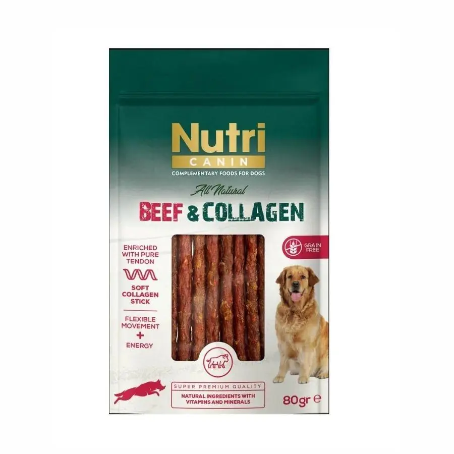 Nutri Canin Collagen Biftekli Yumuşak Çubuk Köpek Ödülü