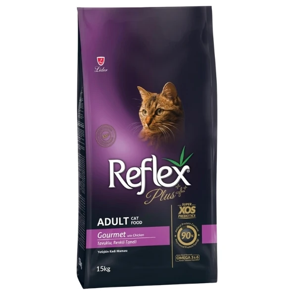 Reflex Plus Gourmet Tavuklu Yetişkin Kedi Maması - 15 Kg