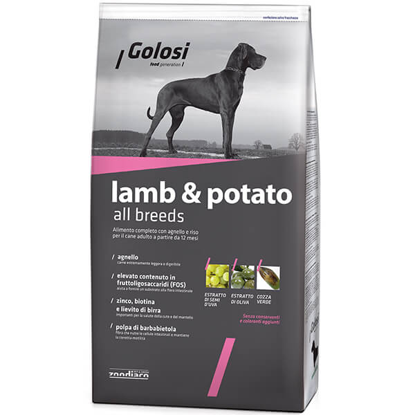 Golosi Tahılsız Kuzu Etli ve Patatesli Yetişkin Köpek Maması