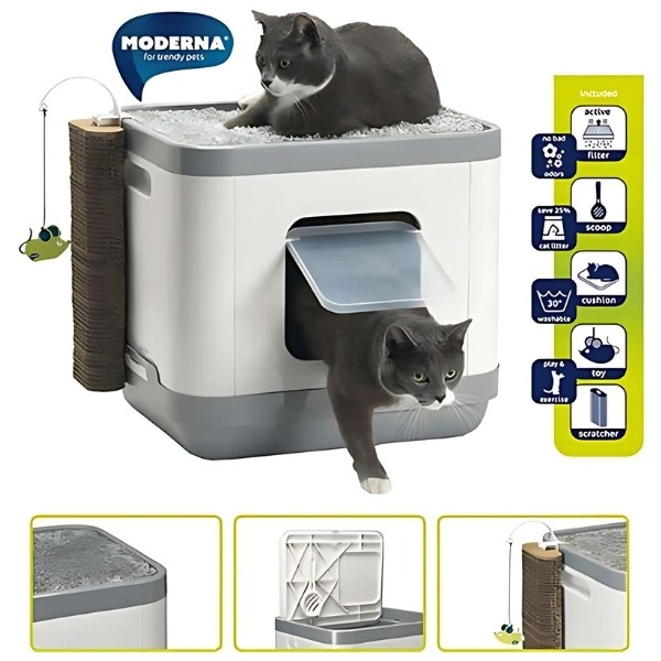 Moderna Cat Consept Çok Fonksiyonlu Kapalı Kedi Tuvaleti