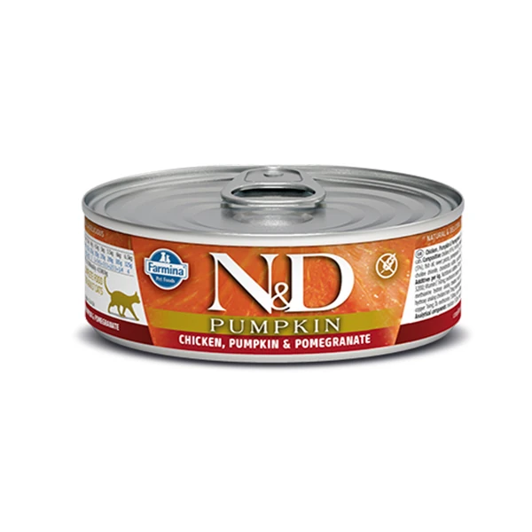 N&D Pumpkin Balkabaklı Tavuk ve Narlı Konserve Kedi Maması - 1 Adet 70 Gr