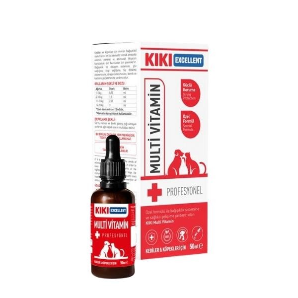 Kiki Excellent Multi Vitamin Bağışıklık Sistemi Destekleyici Kediler ve Köpekler için Şurup