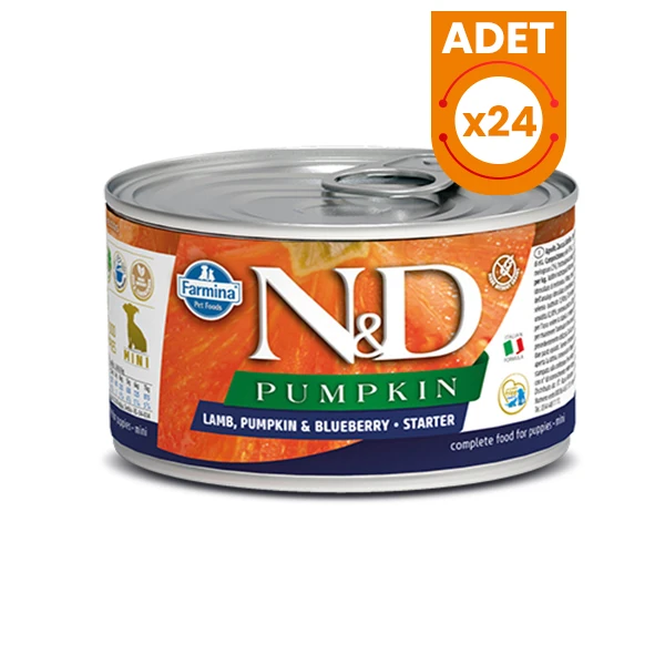 N&D Pumpkin Balkabaklı Kuzu Etli Anne ve Yavru Konserve Köpek Maması - 24 Adet 140 Gr