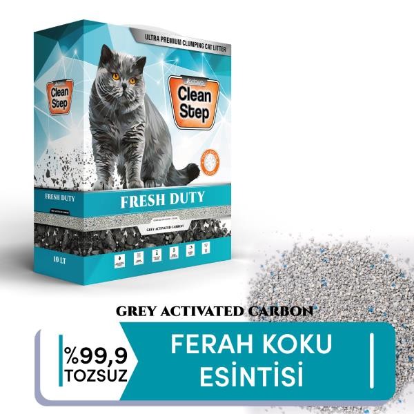 Jadawa Clean Step Fresh Duty Aktif Karbonlu Topaklanan Bahar Kokulu Doğal Kedi Kumu