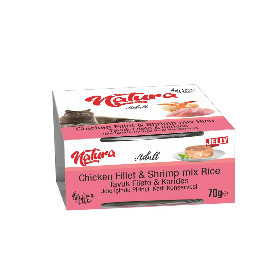 Natura Adult Chicken Fillet and Shrimp in Jelly