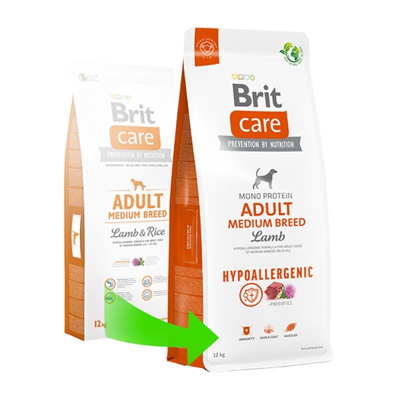 Brit Care Hypo-Allergenic Kuzu Etli Orta Irk Yetişkin Köpek Maması