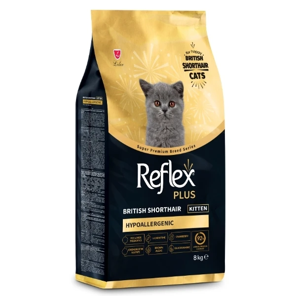 Reflex Plus British Shorthair Tavuklu ve Kızılcıklı Yavru Kedi Maması - 8 Kg