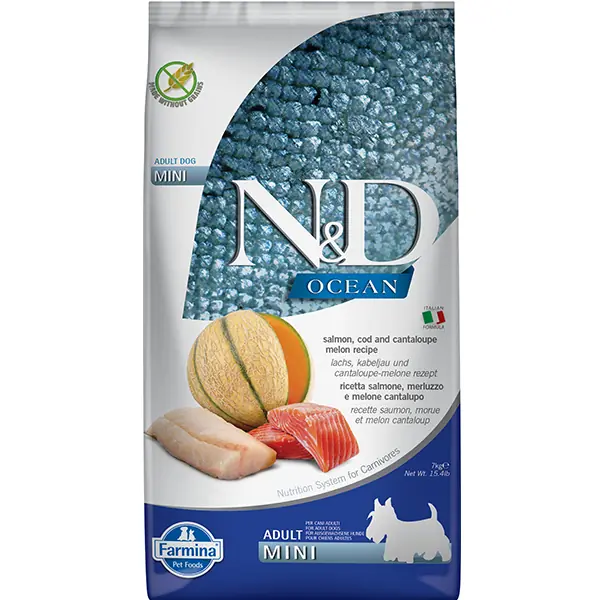 N&D Ocean Somon ve Morina Balıklı Mini Yetişkin Köpek Maması {'id': 'b150c935-ec8d-4b51-ad30-8dbd5a627774', 'name': '7 Kg', 'colorCode': '', 'thumbnailImageId': '', 'variantTypeId': '441e88da-dca6-4a8d-87d4-d09e059ec0d0'}
