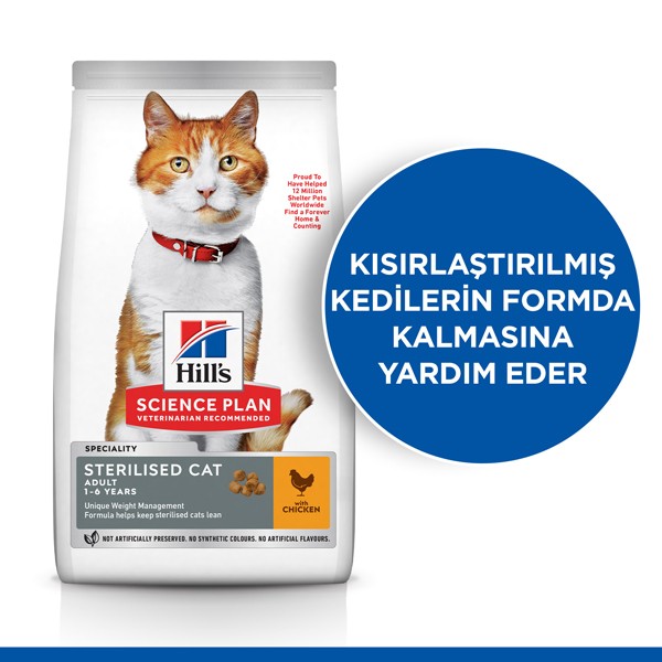 Hills Young Sterilised Tavuklu Kısırlaştırılmış Kedi Maması