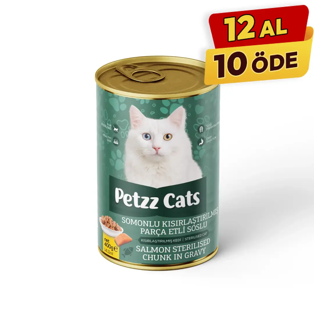 PetzzCats Somonlu Kısırlaştırılmış Kedi Konservesi