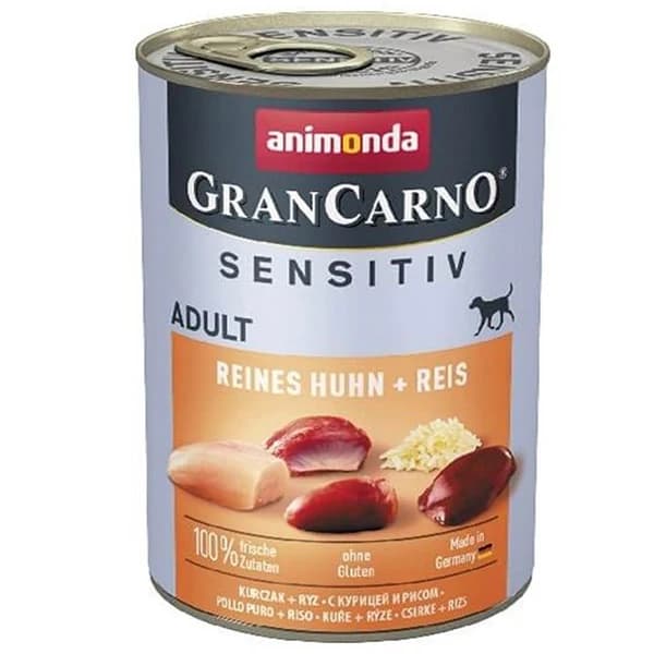 Animonda Gran Carno Sensitive Tavuklu ve Pirinçli Yetişkin Köpek Konservesi {'id': '9fa12832-8924-4927-bbbf-d800a1f8819a', 'name': '400 Gr', 'colorCode': '', 'thumbnailImageId': '', 'variantTypeId': '18945b6d-6d24-4c6b-a056-22c5c19d018f'} {'id': '17a31ad1-0f43-41f1-9e01-a2eb8582daeb', 'name': '1 Adet', 'colorCode': '', 'thumbnailImageId': '', 'variantTypeId': '9fdea2e5-dd25-4cce-b6e6-eaf819769ee6'}
