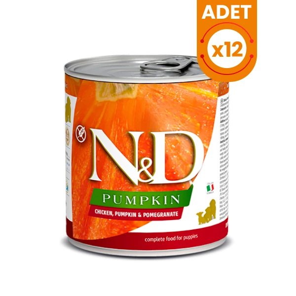 N&D Pumpkin Tavuklu Yavru Konserve Köpek Maması - 12 Adet 285 Gr