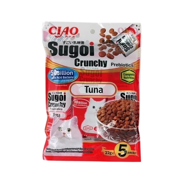 Inaba Ciao Sugoi Crunchy Ton Balıklı Prebiyotik Kedi Maması - 5x22 Gr
