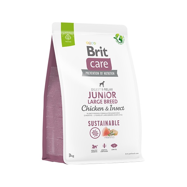 Brit Care Sustainable Tavuklu ve Böcek Proteinli Büyük Irk Yavru Köpek Maması