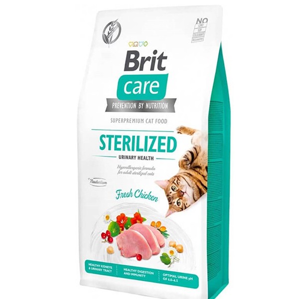 Brit Care Hipoalerjenik Sterilized Urinary Tahılsız Tavuklu Kısırlaştırılmış Kedi Maması