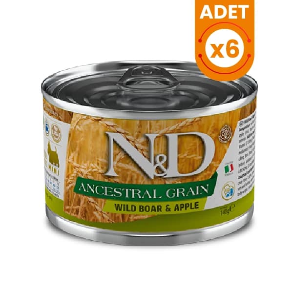 N&D Ancestral Grain Tahılsız Yaban Domuzu ve Elmalı Mini Irk Konserve Yaş Köpek Maması