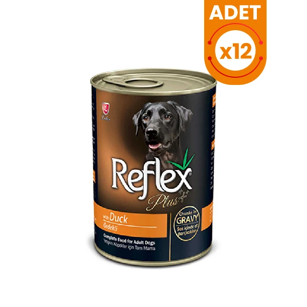 Reflex Plus Ördekli Yetişkin Konserve Köpek Maması - 12 Adet 400 Gr
