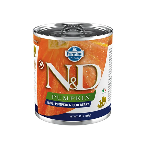 N&D Pumpkin Kuzu Etli ve Yaban Mersinli Konserve Yaş Köpek Maması - 1 Adet 285 Gr